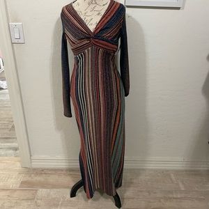Nordstrom Chelsea28 striped shimmer maxi dress